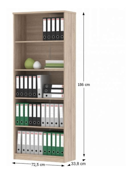 Set mobilier pentru birou Hansa 2 NEW (stejar sonoma + alb)