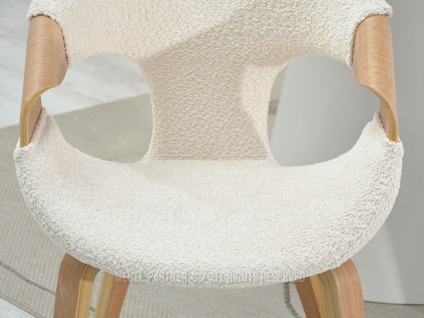 Scaun Kurt (stejar + crem)