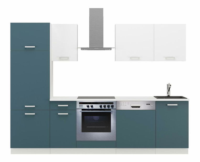 Mobilier bucătărie 270 cm Tonislav Skagerrak alb 270 (albastru + alb)
