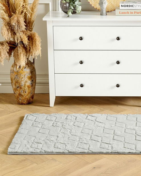 Műszőrme szőnyeg 80 x 150 cm Thae (szürkészöld)