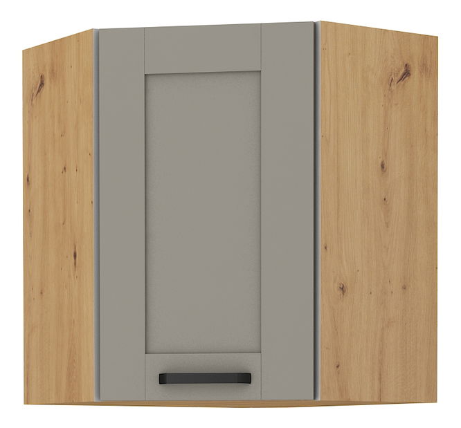 Dulap superior de bucătărie de colț Lucid 58 x 58 GN 72 1F (Stejar artisan + claygrey)
