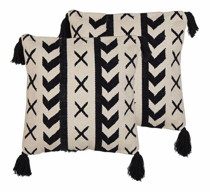 Set 2 buc perne decorative 45 x 45 cm Dead (bej)