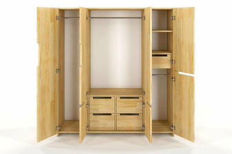 Šatníková skriňa Naturlig Larsos 4D5S (borovica)