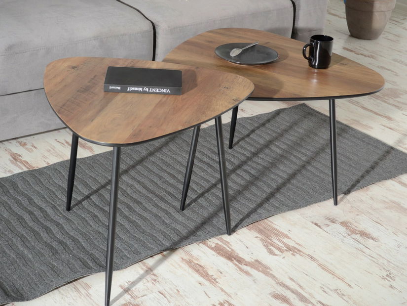 Dohányzóasztal Rossi Zest Xl (dió + fekete)