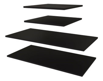 Set polica za ormar za garderobu (4 kom.) 150 cm (crna)