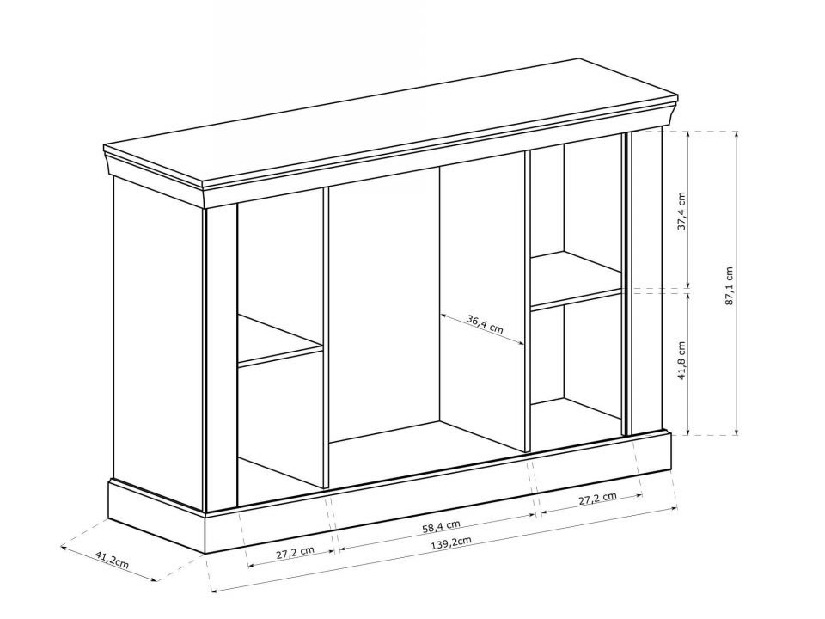 Comodă Atena 01 (craft auriu)