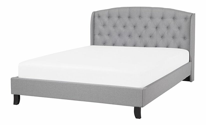Manželská posteľ 140 cm BORD (s roštom) (sivá)