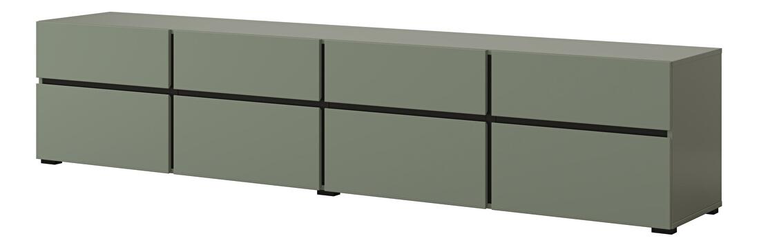 TV asztal/szekrény Crossroad G40 (fenyőzöld + fekete)