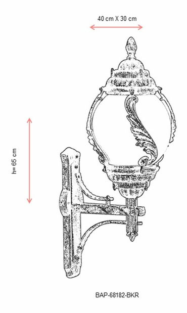 Kültéri fali lámpa Izzabelle (barna)