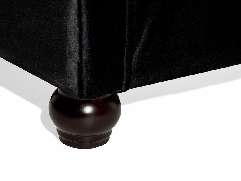 Pat matrimonial 140 cm ARCHON (cu somieră) (negru)