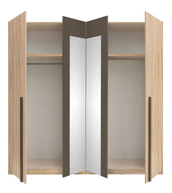 Šatníková skriňa BRW F29 SZF4D alhambra + čierna