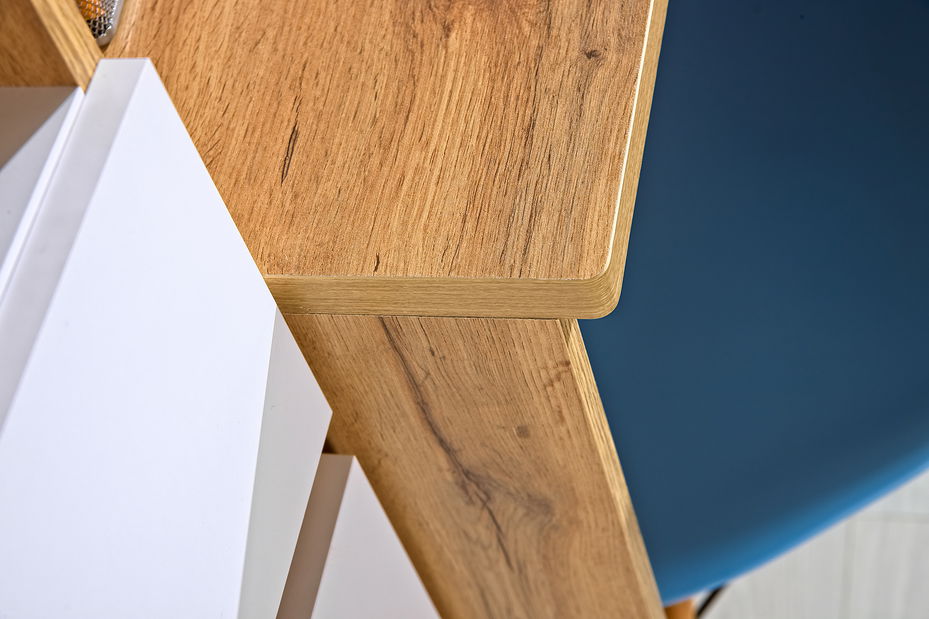 Pat de o persoană typ AR9 90x195 cm Alishia (alb + stejar wotan)