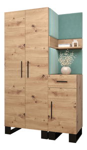 Set mobilier pentru hol Amanda 6 (Stejar artisan + verde)