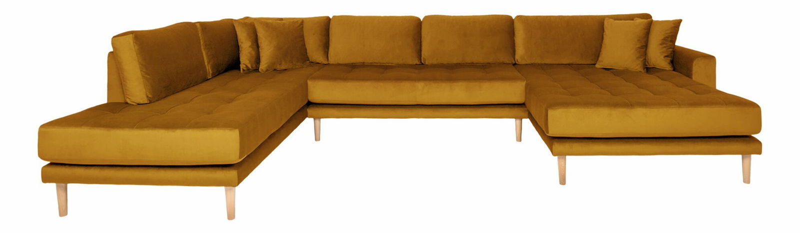 Rohová sedacia súprava v tvare U (P) Lvaveriaora U (horčicová)