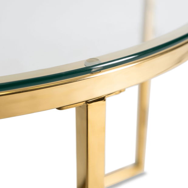 Măsuță cafea Fragmento (transparentna + auriu) 