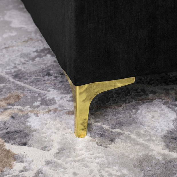 Pat matrimonial 160 cm Malasia (negru) (cu somieră)