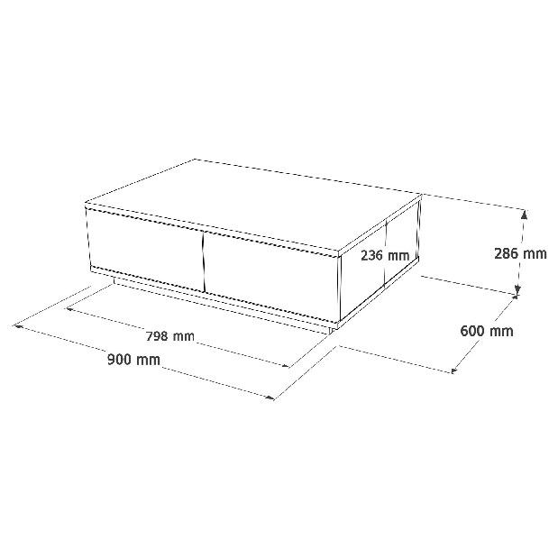 Mobilier living Freddie 17 (Pin atlantic + Alb)