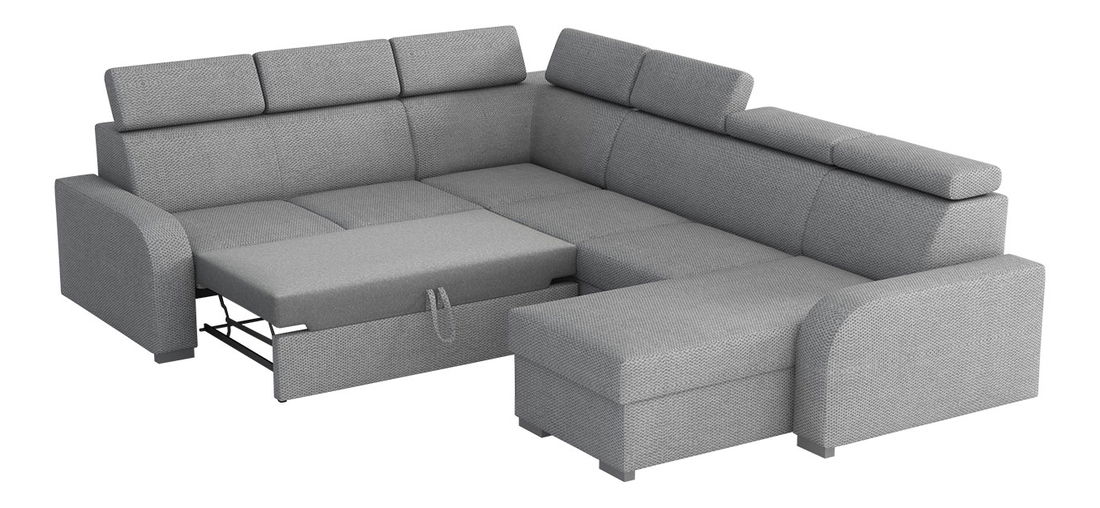 Rohová sedačka U Lyseri 2rR2pLC (tmavomodrá) (s úl. priestorom)