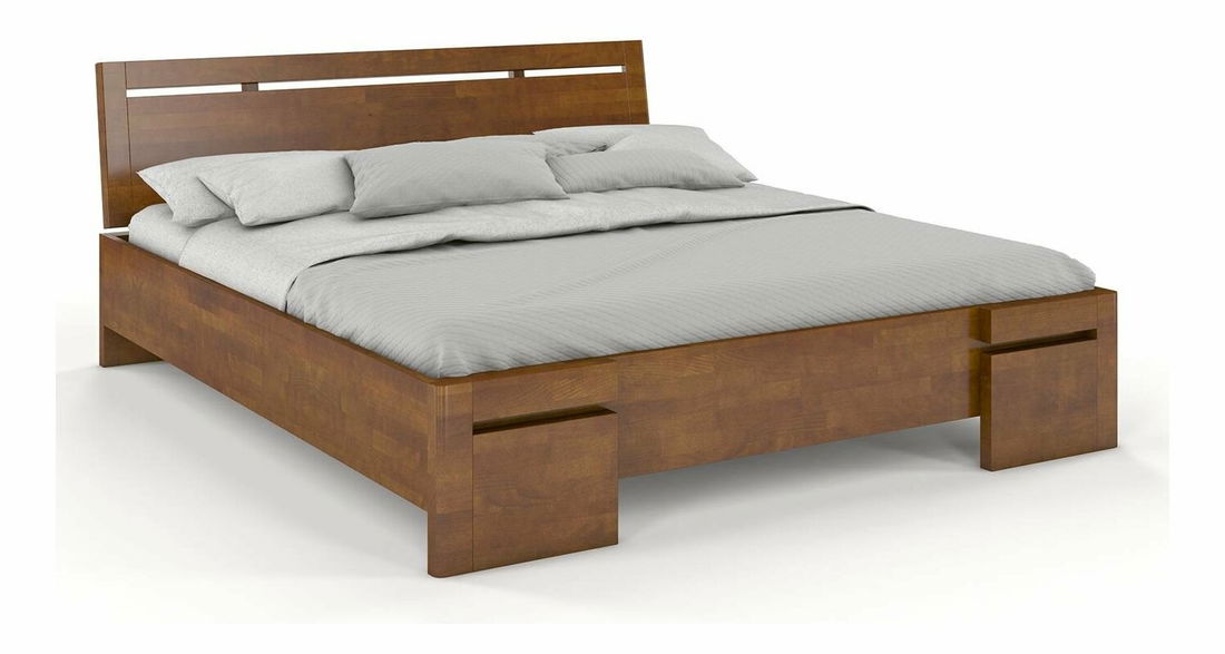 Manželská posteľ 200 cm Naturlig Bokeskogen High (buk)