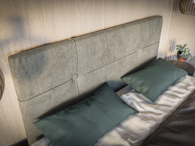 Manželská posteľ Boxspring 120 cm Nivela (betón) (s matracom a úl. priestorom)