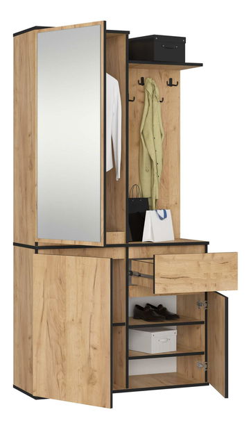Predsieňová zostava Enteruno (dub craft) (so zrkadlom)