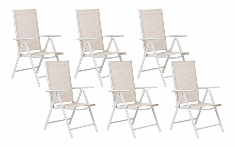 Set 6 buc scaune de grădină Cupid (bej)