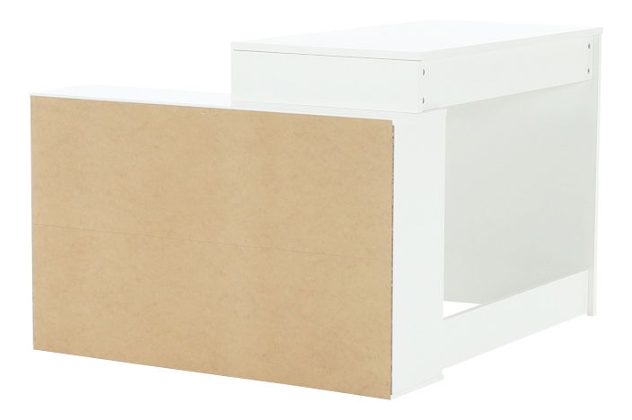 Rohový PC stolík Geles (biela)