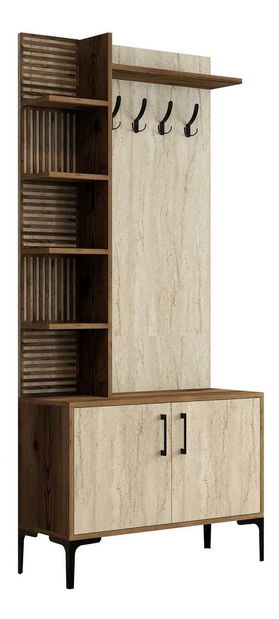 Előszoba fal Valery 1 (dió + travertin)