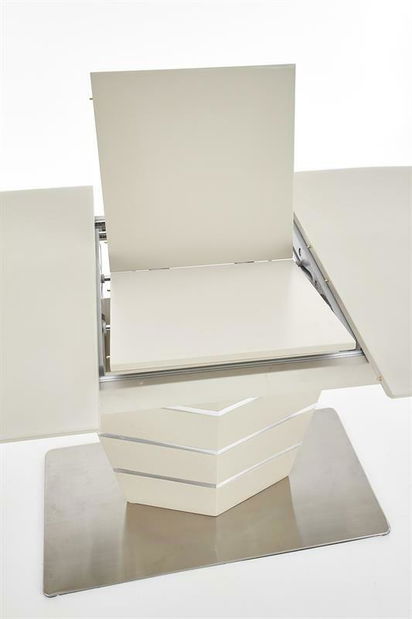 Blagovaonski stol na razvlačenje 140-180 cm Suena (bijela + srebrna) (za 6 do 8 osoba)