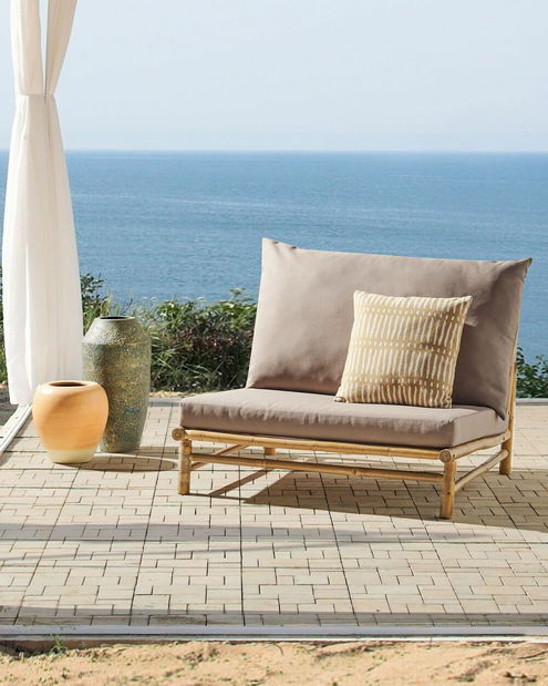 Scaun de grădină Theta (lemn deschis + gri închis) 