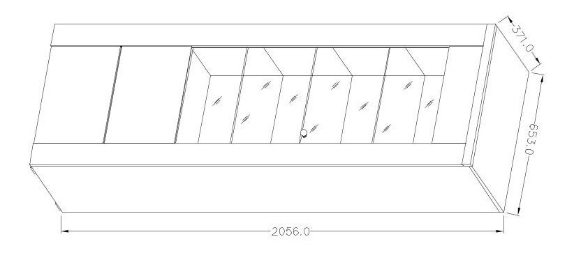Vitrina Larita Typ 05 (sibiu larche + hrast sonoma tartuf)