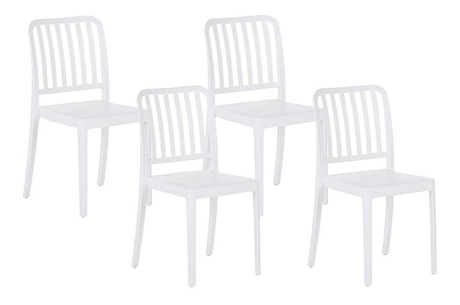 Set 4 buc scaune de grădină Sinnamon (alb) 