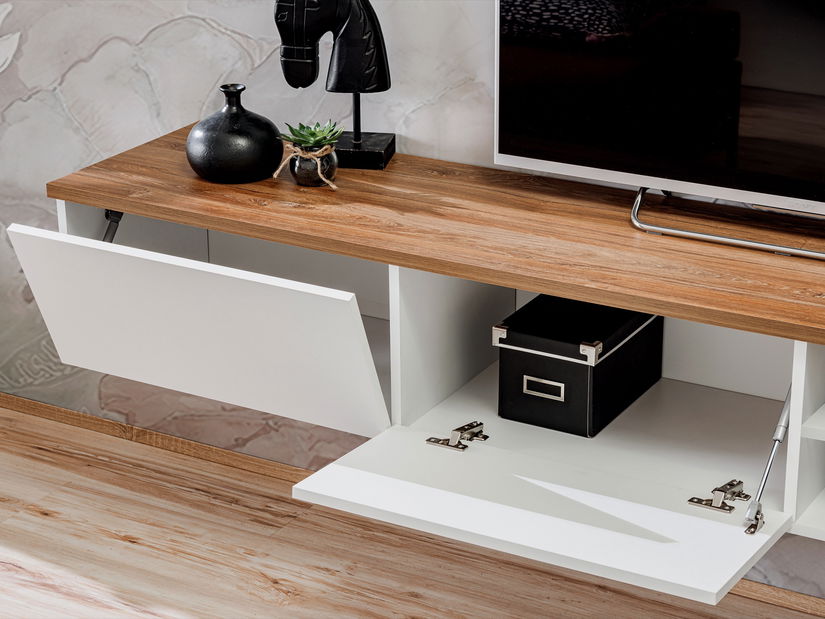 Obývacia stena Donberry (dub sterling + biela matná)