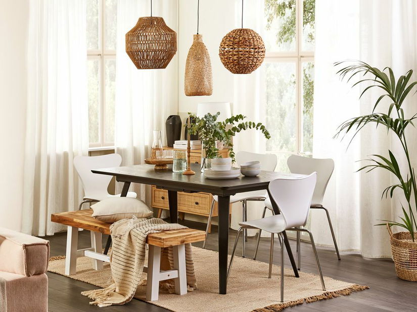 Jedálenský stôl IRVINUS (čierna) (pre 6 až 8 osôb)