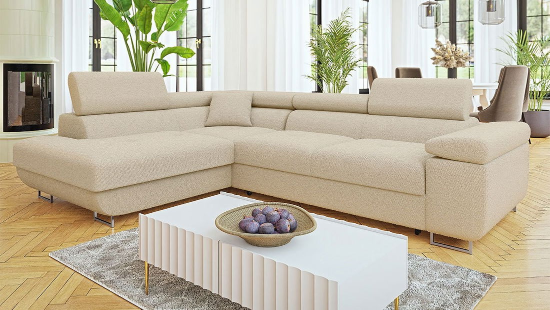 Colțar Terazuro Premium (Bej deschis) (cu sp. depozitare) (S)