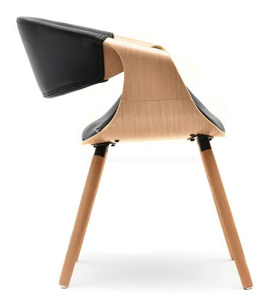 Stolička Bjorn K (dub čierny + dub)