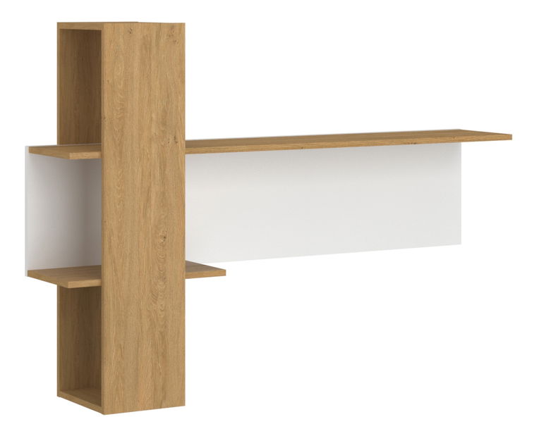 Poliță 110 cm Nickole (alb + Stejar pietros)