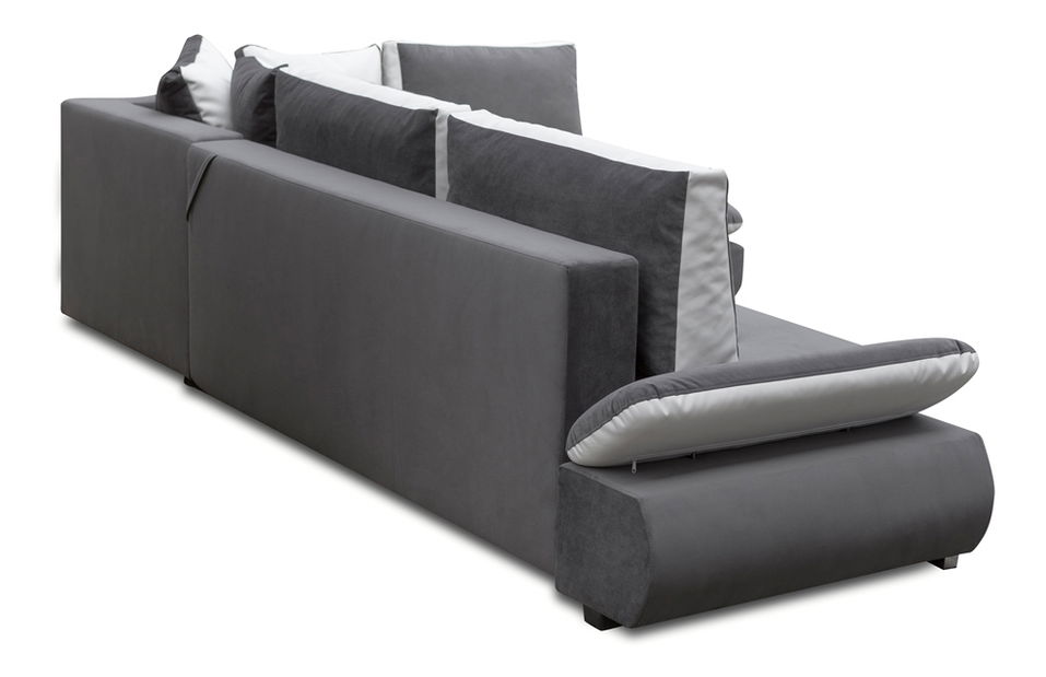 Rohová sedačka Artamo (modrá + biela) (P)