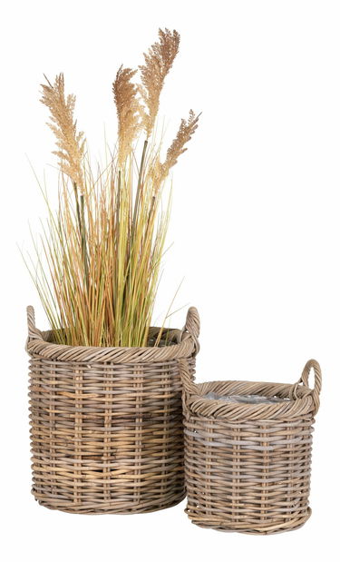 2 db-os fonott virágcserép szett Giselia (natúr)