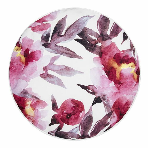 Sada 2 ozdobných vankúšov ⌀ 40 cm Lanro (biela)