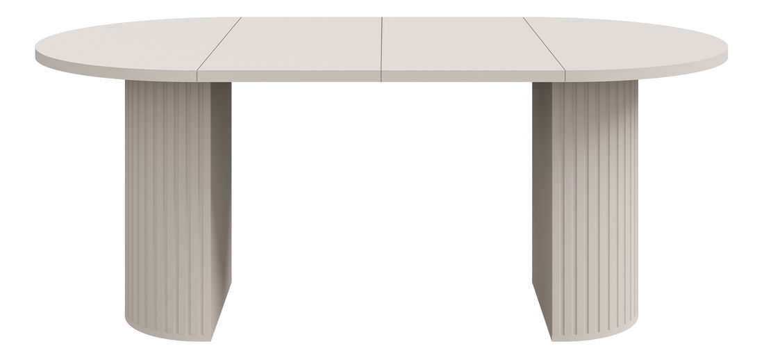 Rozkladací jedálenský stôl Ovalina (béžová)