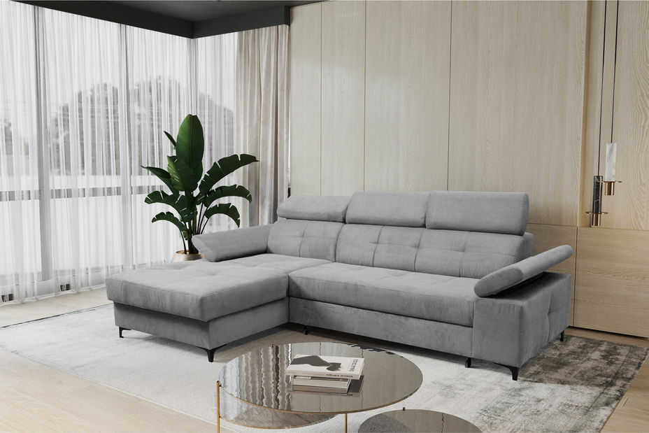 Rohová sedačka Nicholle (svetlosivá) (P)