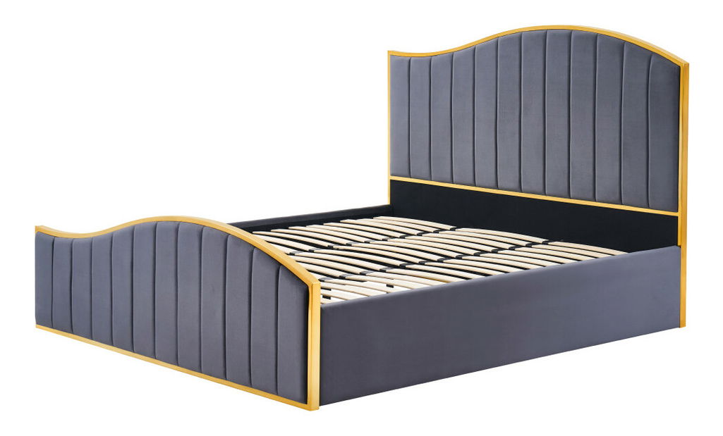 Bračni krevet 160 cm Georgia (tamnosiva)