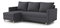 Rohová sedacia súprava Ronaldo (L) (tmavosivá)