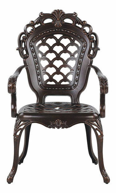 Set 2 ks. záhradných stoličiek LIZZI (hliník) (hnedá)