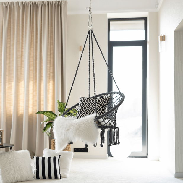 Felakasztható hintafotel Amarea (szürke)