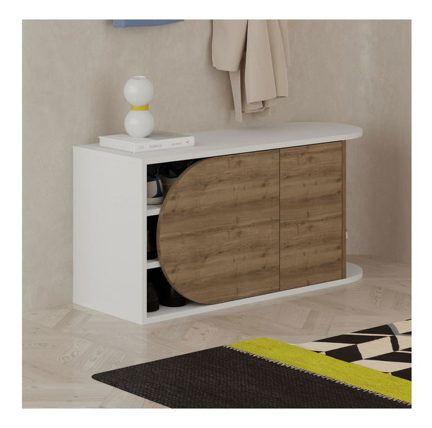 Botník (skrinka na topánky) Lisane (hititte + biela)