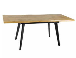 Jedálenský stôl Farimso 120 (čierna + dub artisan) (pre 4 až 8 osôb)
