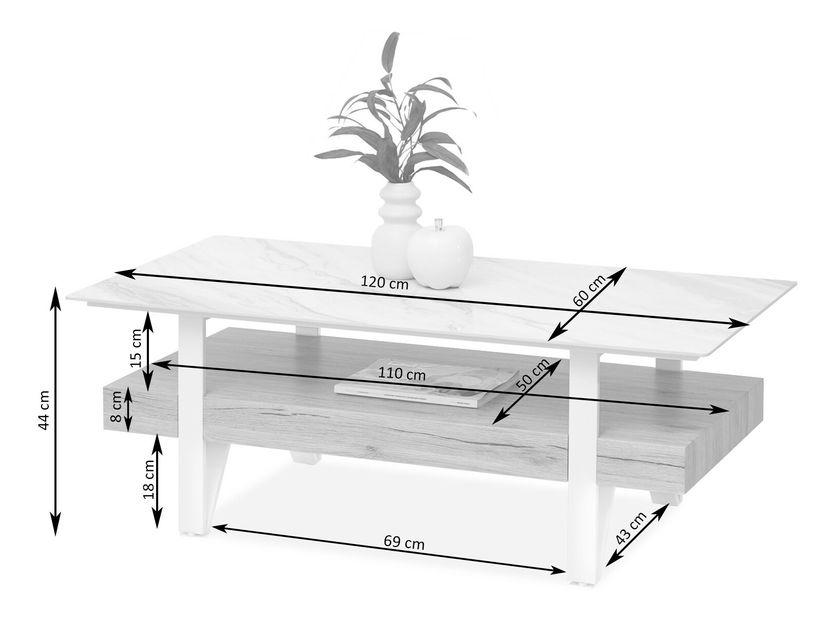 Măsuță de cafea Biscuter (negru)