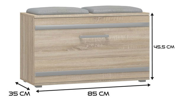 Botník (skrinka na topánky) Oasis 1 (dub sonoma)